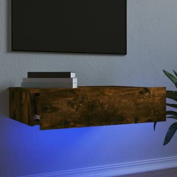 Stylish LED TV Cabinet in Smoked Oak | Hipomarket UK