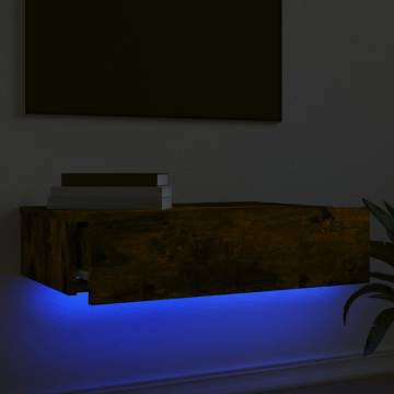 Stylish LED TV Cabinet in Smoked Oak | Hipomarket UK