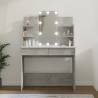 Dressing Table with LED Concrete Grey 96x40x142 cm Colour concrete grey Quantity in Package 1 