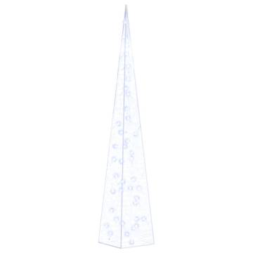 Acrylic Decorative LED Light Cone Blue 90 cm - Cosy Festive Glow