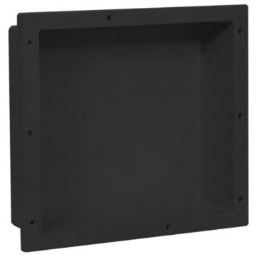 Shower Niche Matt Black 41x36x10 cm - Stylish Bathroom Storage