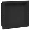 Shower Niche Matt Black 41x36x10 cm - Stylish Bathroom Storage