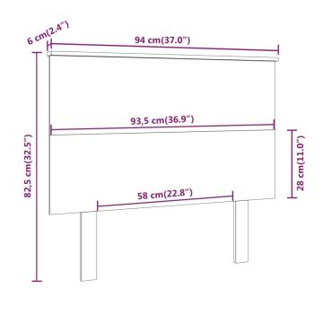 Stylish Solid Wood Pine Bed Headboard - Rustic Design 94x6x82.5 cm