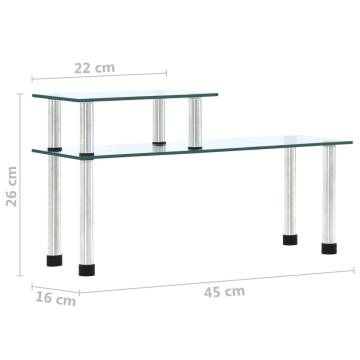 Transparent Kitchen Shelf 45x16x26 cm | Durable Glass & Aluminium