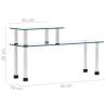 Transparent Kitchen Shelf 45x16x26 cm | Durable Glass & Aluminium