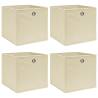 Storage Boxes 4 pcs Cream 32x32x32 cm Fabric Colour cream without lids Quantity in Package 4 Number of 1 