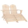 2-Seater Garden Adirondack Chair & Ottoman Fir Wood Colour light brown Quantity in Package 1 