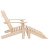 Trendy 2-Seater Adirondack Chair & Ottoman in Fir Wood