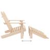 Trendy 2-Seater Adirondack Chair & Ottoman in Fir Wood