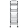 4-Tier Grey Kitchen Trolley - Organise Your Space Efficiently