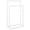 Stylish Freestanding Towel Rack - White Iron 48x24x78.5 cm