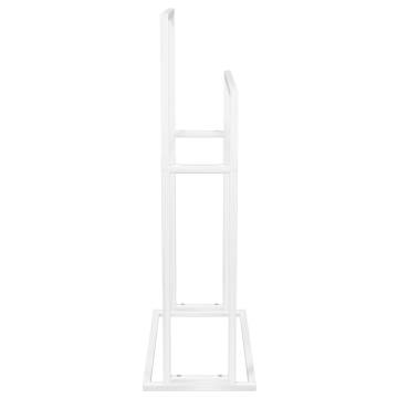 Stylish Freestanding Towel Rack - White Iron 48x24x78.5 cm