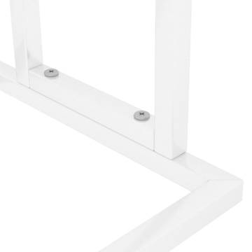 Stylish Freestanding Towel Rack - White Iron 48x24x78.5 cm