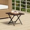 Folding Table Brown 45x35x32 cm Poly Rattan Colour brown Quantity in Package 1 