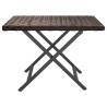 Folding Brown Table 45x35x32 cm - Poly Rattan