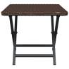 Folding Brown Table 45x35x32 cm - Poly Rattan