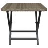 Folding Table Grey 45x35 cm | Durable Poly Rattan