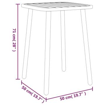 Stylish Anthracite Garden Table - 50x50x71 cm Steel