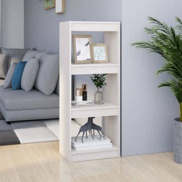 Stylish White Book Cabinet & Room Divider - 40x30x103.5 cm