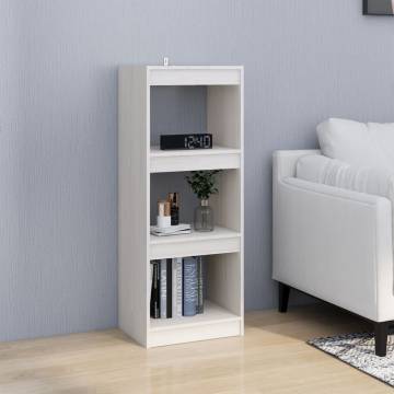 Stylish White Book Cabinet & Room Divider - 40x30x103.5 cm