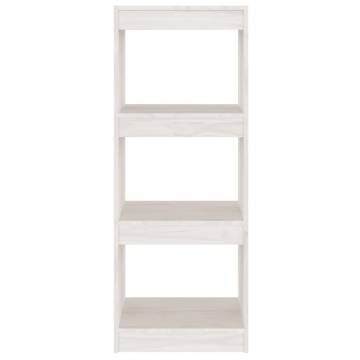 Stylish White Book Cabinet & Room Divider - 40x30x103.5 cm