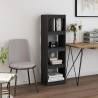 Book Cabinet Room Divider Grey - Stylish Pinewood Storage