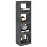 Book Cabinet Room Divider Grey - Stylish Pinewood Storage