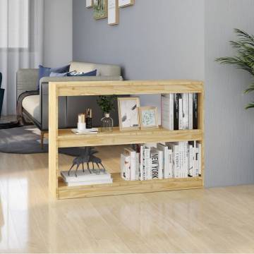 Book Cabinet Room Divider - Pinewood 100x30x71.5 cm