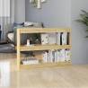 Book Cabinet Room Divider 100x30x71.5 cm Pinewood Colour natural Quantity in Package 1 Height 71.5 cm Width 100 cm 