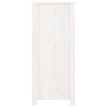 Elegant White Sideboards - 2 pcs Solid Pine 40x35x80 cm