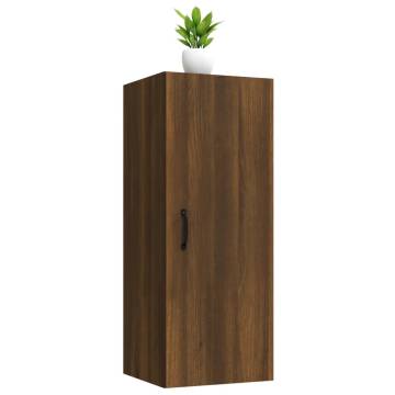 Hanging Wall Cabinet Brown Oak - 34.5x34x90 cm | HipoMarket