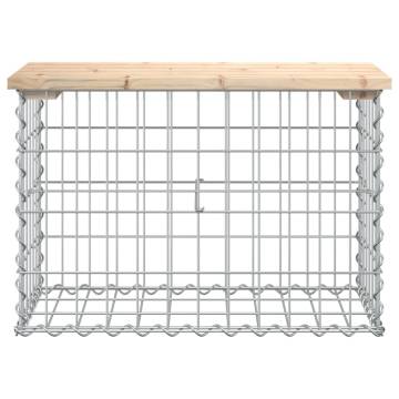 Garden Bench Gabion Design - Solid Pine 63x31.5x42 cm