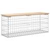 Garden Bench Gabion Design - Solid Pinewood 103x31.5x42 cm