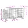 Garden Bench Gabion Design - Solid Pinewood 103x31.5x42 cm