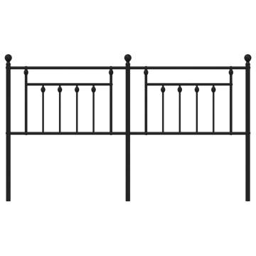 Metal Headboard Black 180 cm - Stylish & Sturdy Design