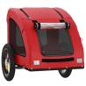 Durable Pet Bike Trailer - Red Oxford Fabric & Iron Design