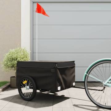 Bike Trailer Black - 45 kg Iron Cargo Trailer