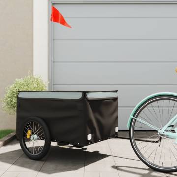 Heavy-Duty Bike Trailer - Black & Grey, 45 kg Capacity