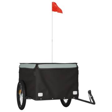 Heavy-Duty Bike Trailer - Black & Grey, 45 kg Capacity