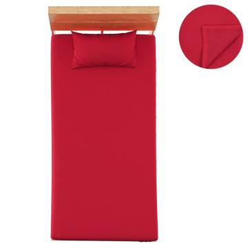 Comfortable Burgundy Bed Sheets - 2 pcs Polyester Fleece