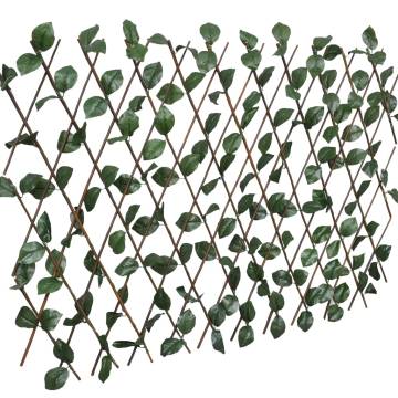 Willow Trellis Fences with Artificial Leaves - 5 pcs