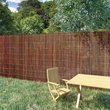 Natural Willow Fence 5x1m for Your Garden | HipoMarket