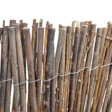 Natural Willow Fence 5x1m for Your Garden | HipoMarket