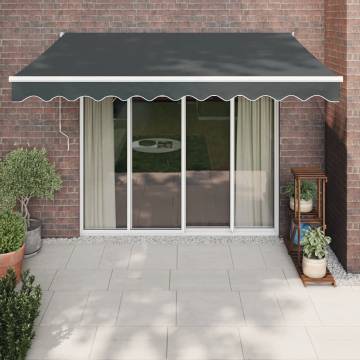 Retractable Awning Anthracite 3x2.5m - Durable & Stylish