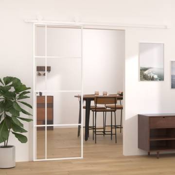 Sliding Door ESG Glass & Aluminium 76x205 cm - White