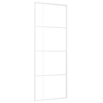 Sliding Door ESG Glass & Aluminium 76x205 cm - White