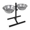 Adjustable Double Diner Pet Dog Feeding Stand & 2 x 4.1L Stainless Steel Bowls Capacity 4.1 l 