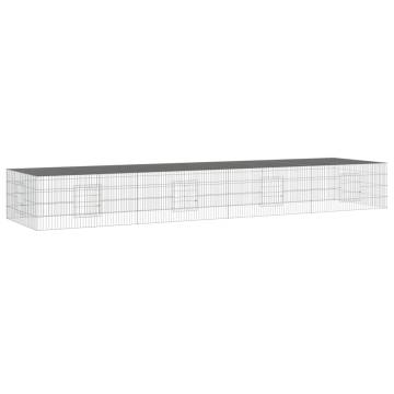 Durable 4-Panel Rabbit Cage - 433x109 cm Galvanised Iron