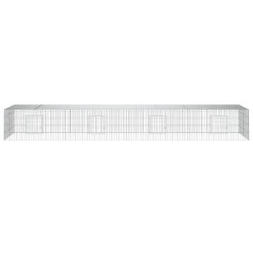 Durable 4-Panel Rabbit Cage - 433x109 cm Galvanised Iron