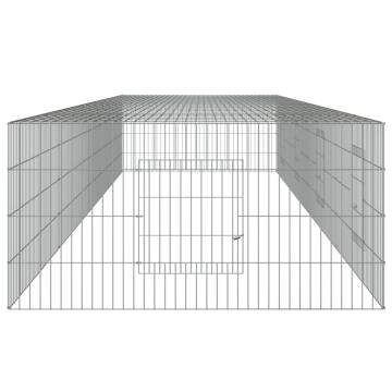 Durable 4-Panel Rabbit Cage - 433x109 cm Galvanised Iron